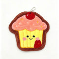 Towique Cupcake Shape Hand Towel – Soft Coral Fleece Kitchen & Bathroom Decor