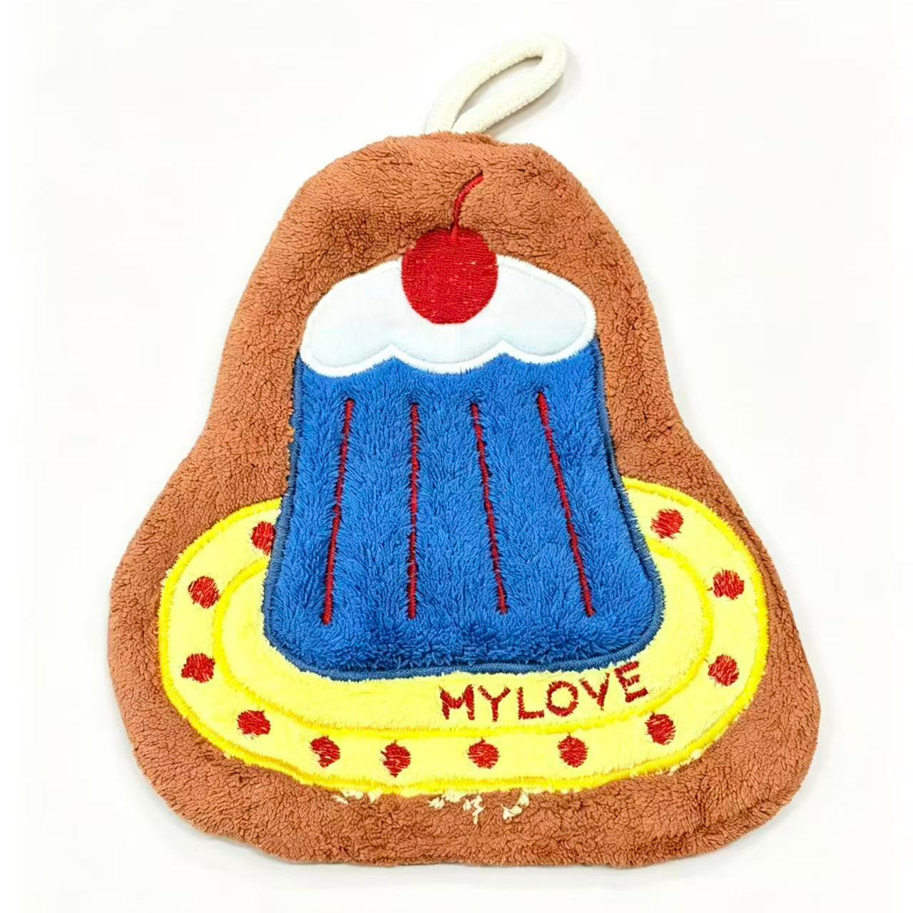 Towique Dessert Shape Hand Towel – Soft Plush Fleece Bathroom Decor