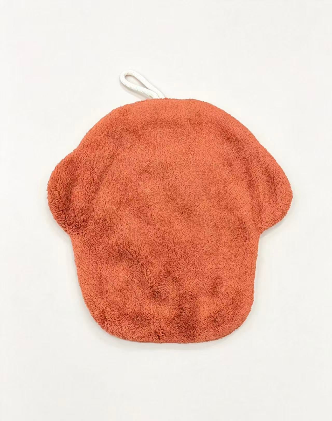 Towique Cupcake Shape Hand Towel – Soft Coral Fleece Kitchen & Bathroom Decor
