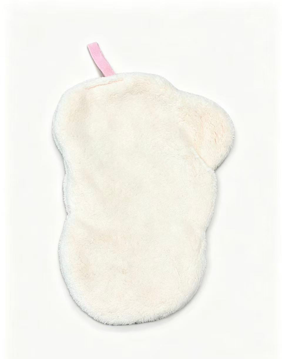 Towique Flower Vase Shape Hand Towel – Absorbent Coral Fleece with Hanging Loop
