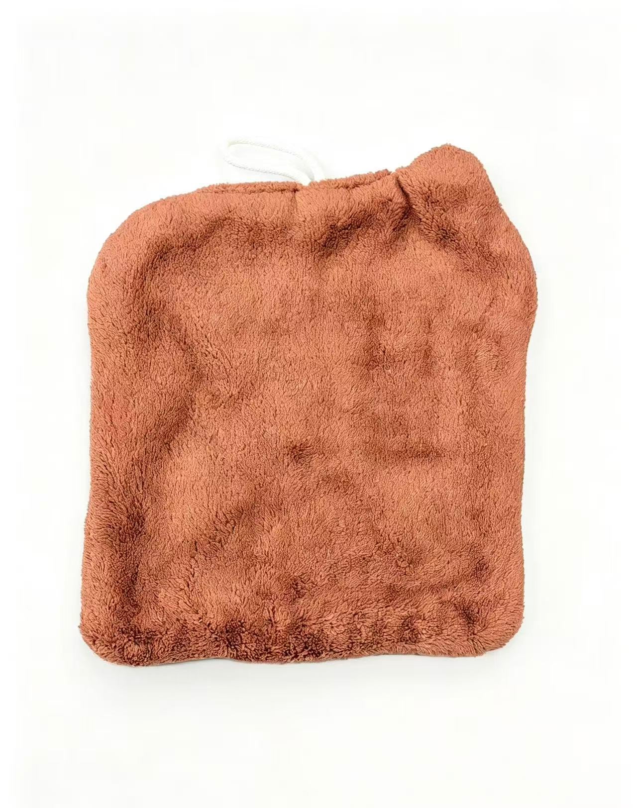 Towique House Shape Hand Towel – Soft Coral Fleece Bathroom Accessory