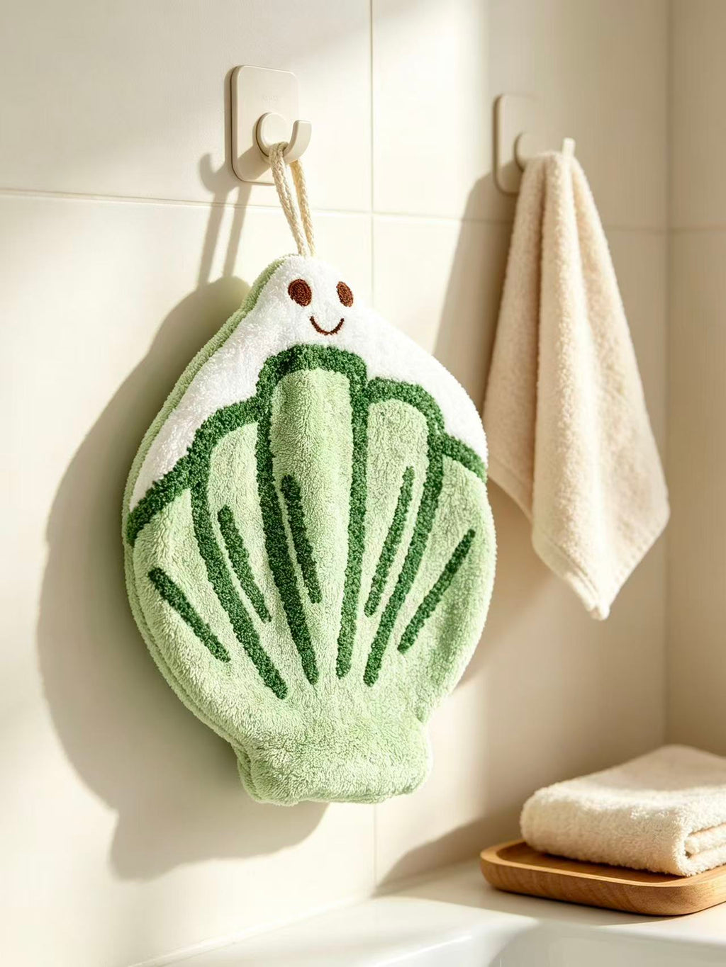 Towique Cabbage Shape Hand Towel – Plush Microfiber for Kitchen & Bath