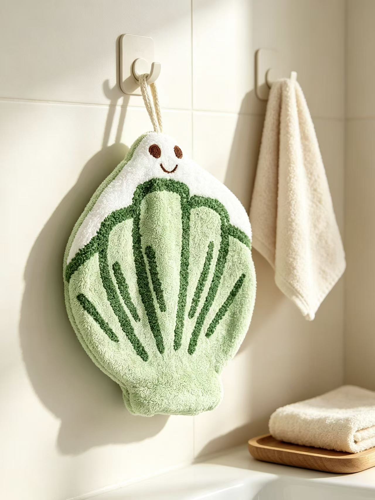 Towique Cabbage Shape Hand Towel – Plush Microfiber for Kitchen & Bath